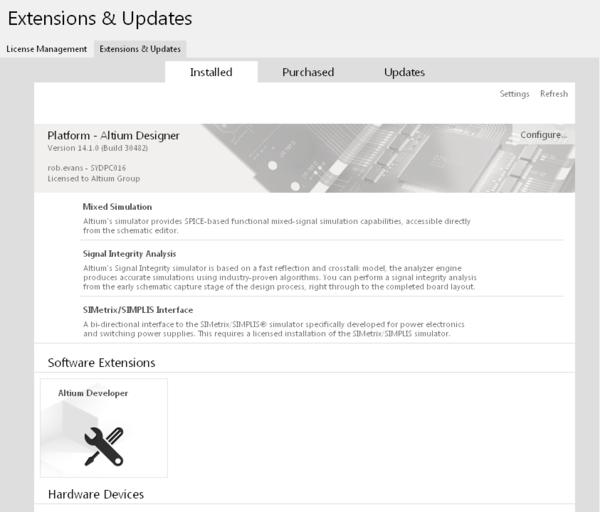 Check for a successful extension install in the Installed tab of the Extensions & Updates page.